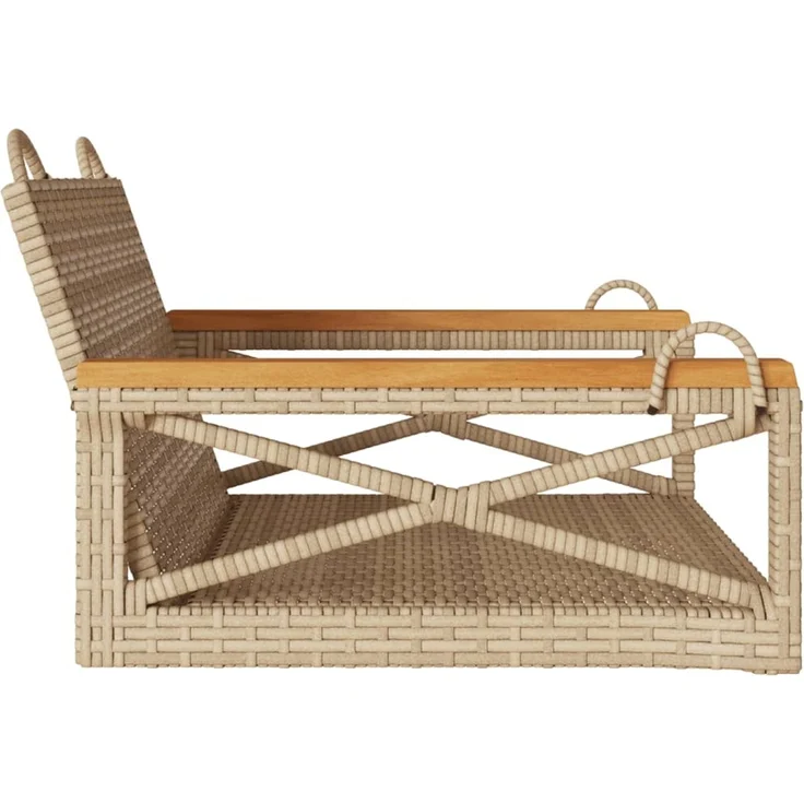 vidaXL Hängesessel Beige 63x62x40 cm Poly Rattan 368172 – Bild 5