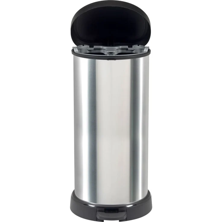 Curver Tretmülleimer Deco D-Form 40L Silbern 443826 – Bild 4