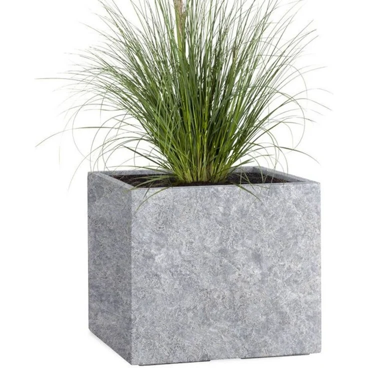 Pflanzwerk® Pflanzkübel CUBE Premium Fiberglas Blumenkübel Frostbeständig mit Lotus-Effekt, Lotus-Effekt - Handgefertigt - Eckig - Frostbeständig – Bild 4