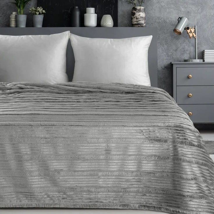 Wohndecke NINA, Eurofirany, Kuscheldecke mit Streifen-Steppung Gestreifte Decke Gesteppt – Bild 2