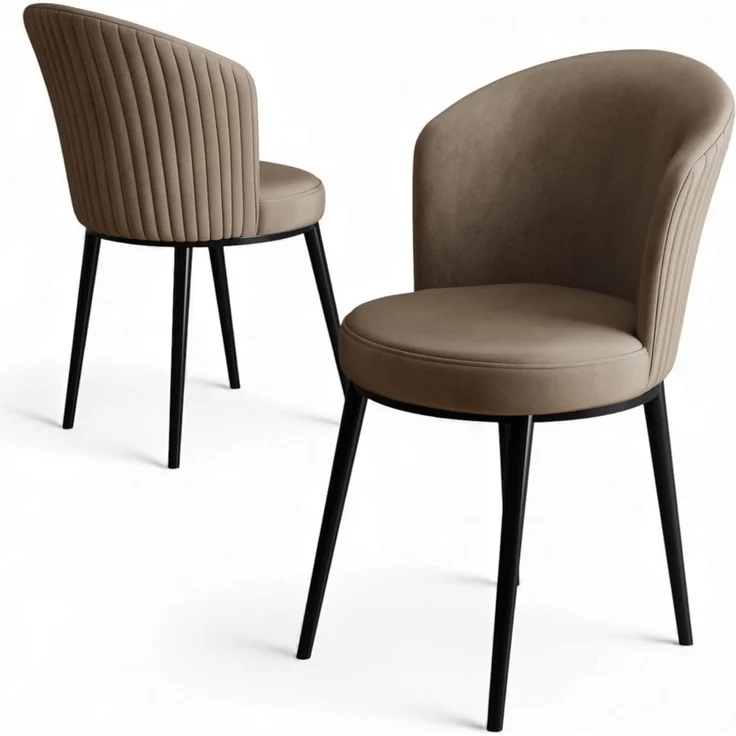 Skye Decor 'Risa - Cappuccino, Black' Stuhlset (6-teilig), Cappuccino / Schwarz, 45 x 87 x 41 cm – Bild 1