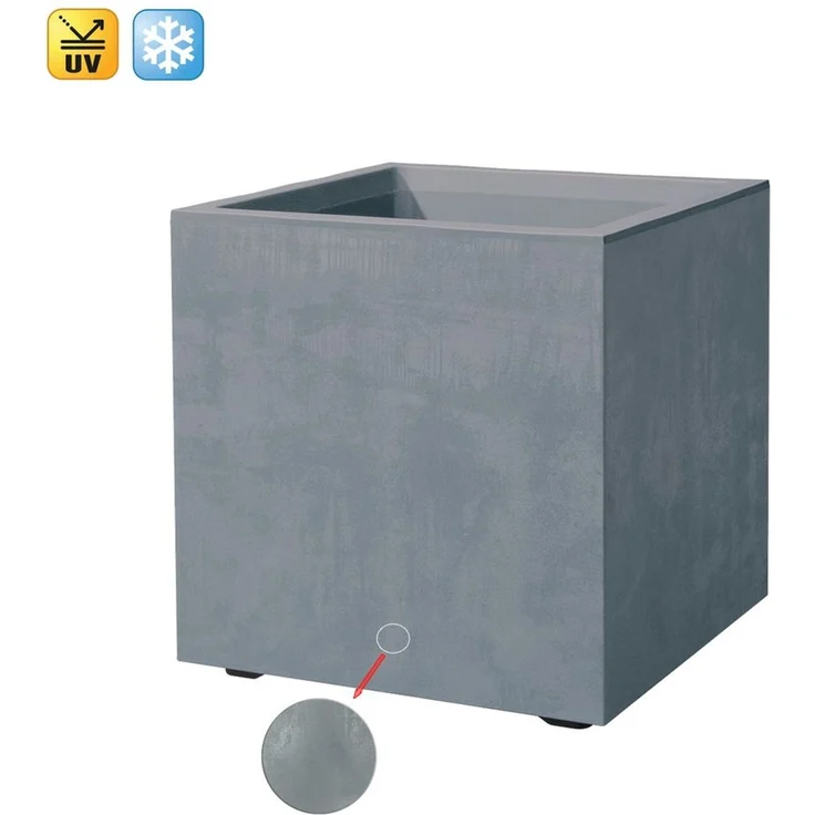 XL Pflanzkasten Pflanzkübel Millennium 40 L in Grau mit Tolle Naturstein Optik – Bild 1