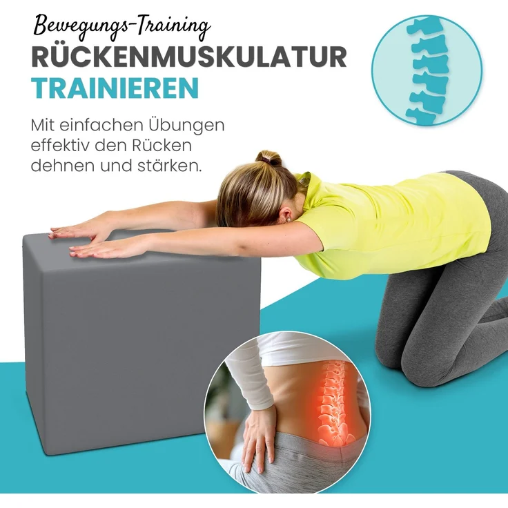 aktivshop Lagerungskissen Stufenlagerungswürfel, Stufenbett, 40x50x50cm – Bild 4
