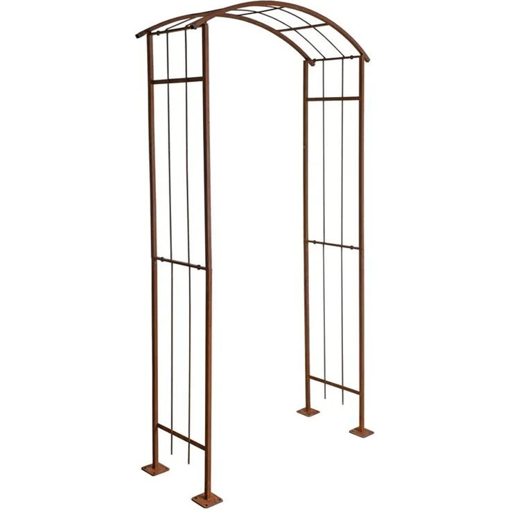 Rosenspalier Rosenbogen Torbogen 120 cm Rankhilfe Rost Metall Kletterhilfe Bogen – Bild 8