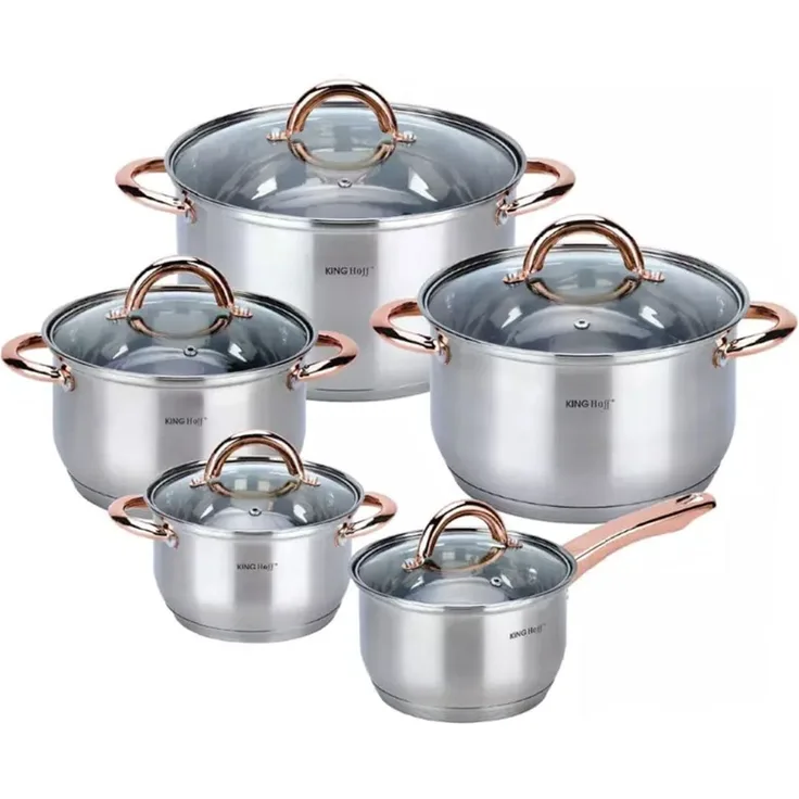 Kinghoff Kinghoff Stahltöpfe 10 Elemente Rosegold KH1764