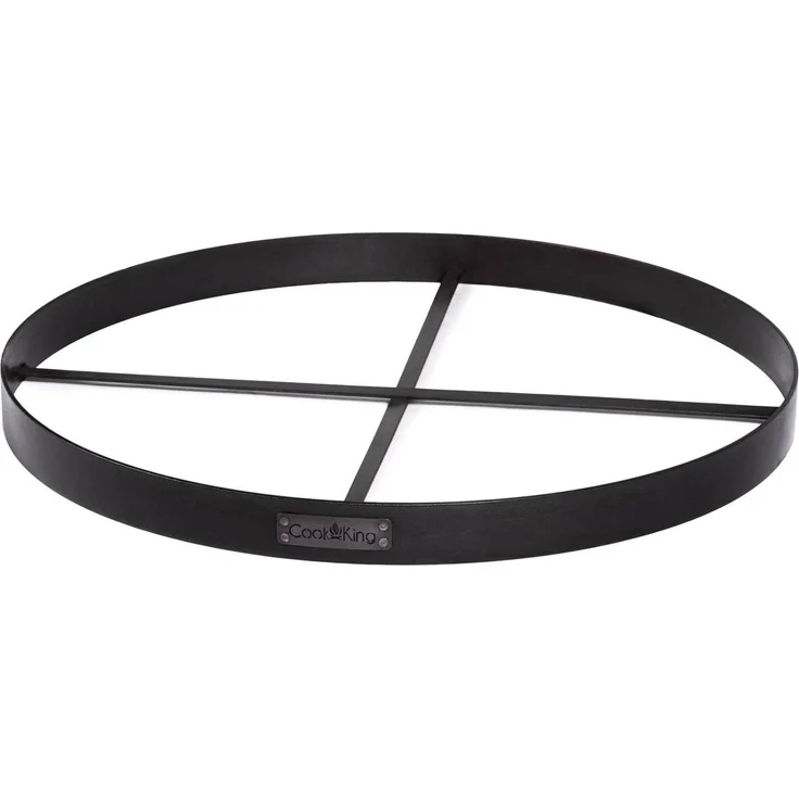 Cook King Stahl Runde Feuerschalenbasis für Dekosteine 80 cm (ohne Dekosteine) Schwarz – Bild 2