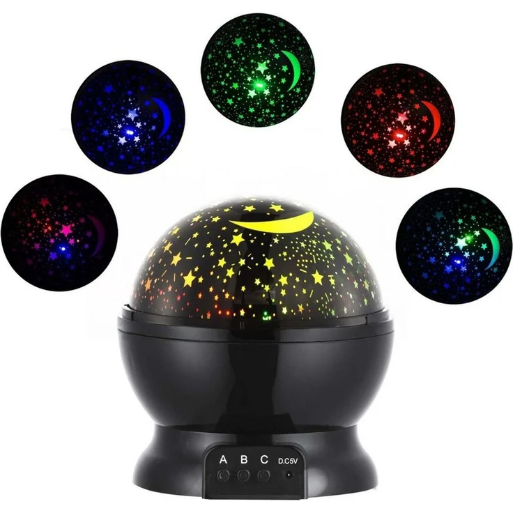 all Kids United LED Nachtlicht ALL KIDS UNITED LED Nachtlicht Sternenprojektor Baby mit 3 Aufsätzen, Baby Einschlafhilfe & Orientierungslicht – Bild 3