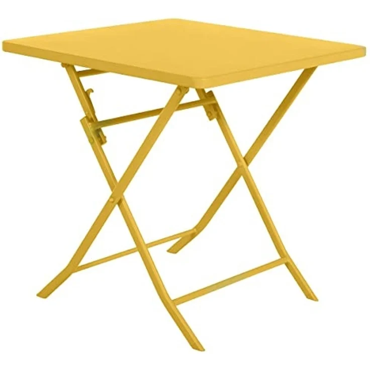 Hespéride - Quadratischer klappbarer Gartentisch Greensboro Senfgelb - 2 Plätze - Senfgelb – Bild 1