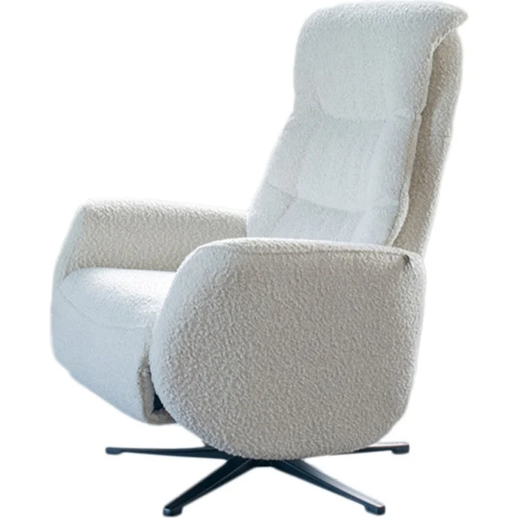 KAWOLA Sessel SARI Relaxsessel drehbar Stoff hellgrau 108 x 89 x 77 cm – Bild 3