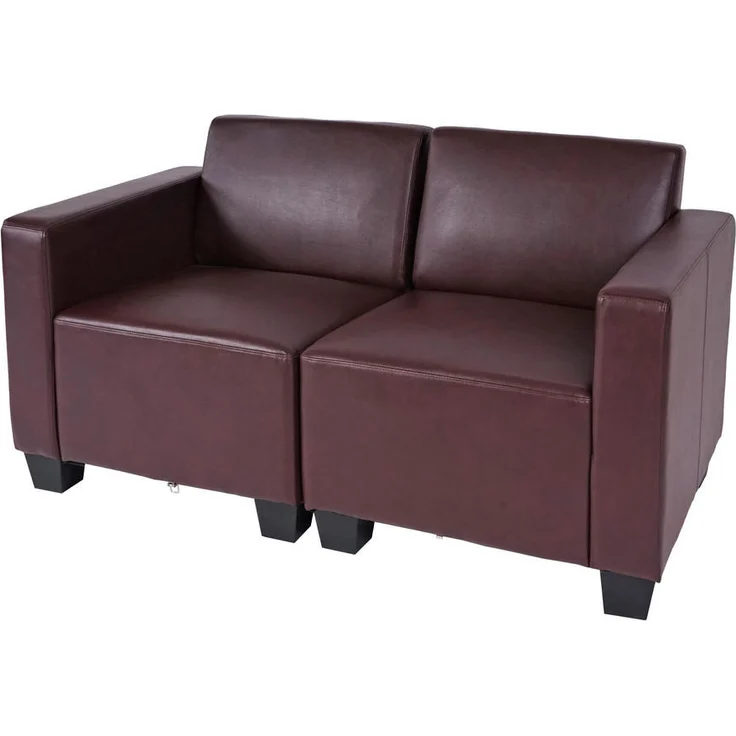 MCW Lyon 2-Sitzer Sofa, Rotbraun, Textil, 136x76x72 cm, moderner Lounge-Stil, bequeme Sitzpolsterung, hohe Standfestigkeit