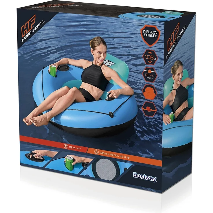 Hydro-Force™ Schwimmring White Cap Rider™ mit Rückenlehne Ø 106 x 45 cm – Bild 3