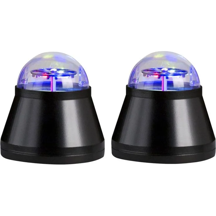 2er Set LED Tischleuchte, Dekolicht, schwarz, bunt, D 10 cm
