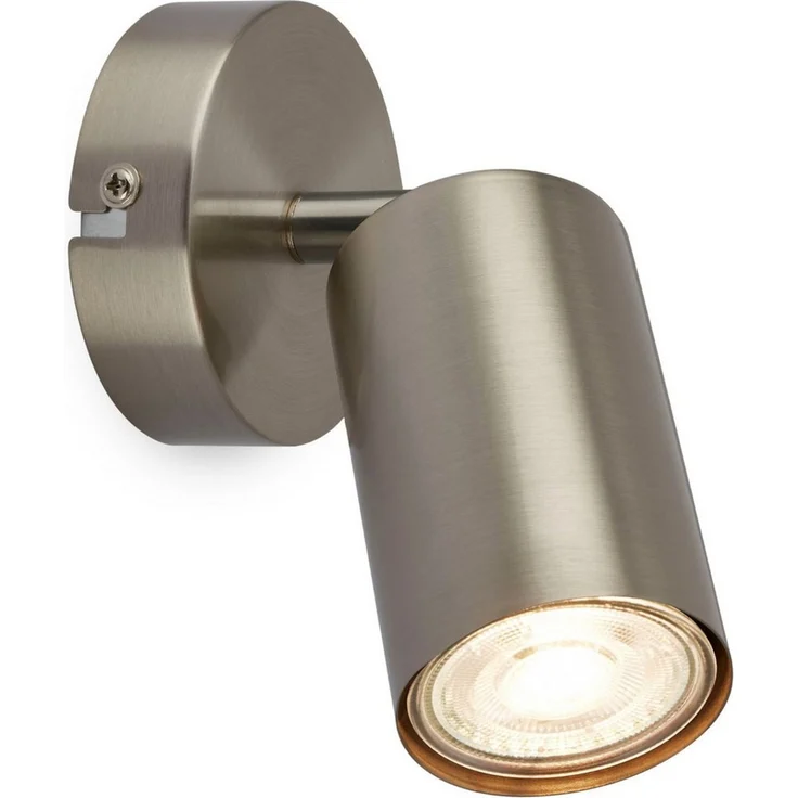 BRILONER - Wandleuchte innen schwenkbar, GU10 Fassung, max. 9 W, Leselampe, Wohnzimmerlampe, Lampe, Wandlampe, Küchenlampe, Flurlampe, Schlafzimmer, Wandbeleuchtung, 8x15,5 cm, Matt-Nickel – Bild 1