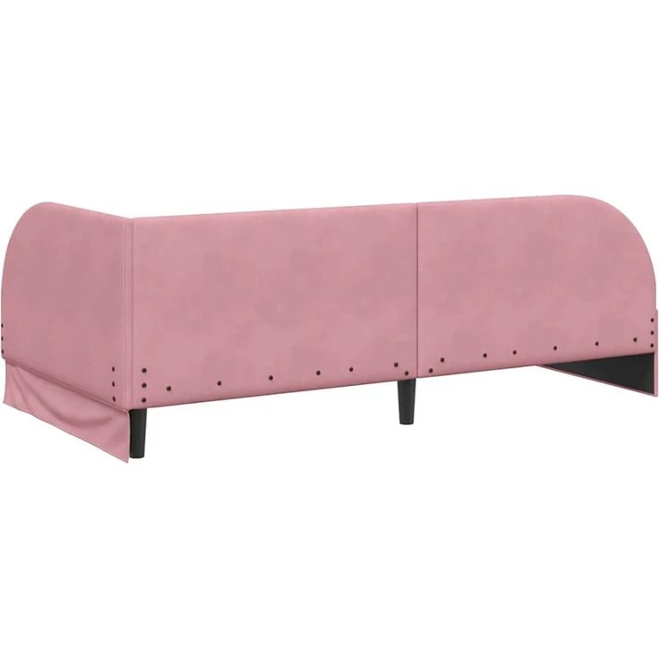 vidaXL Eckbettgestell mit Matratze 2 stk. Rosa 100 x 200 cm Samt 3394207 – Bild 9
