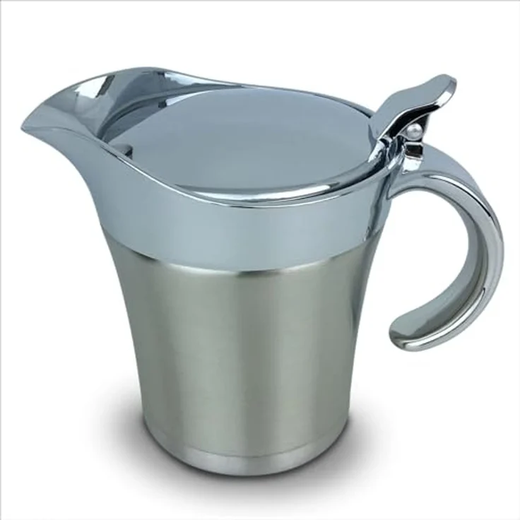 Thermo-Sauciere Einhand Soßenkanne mit ca. 400 ml aus Edelstahl – Bild 1
