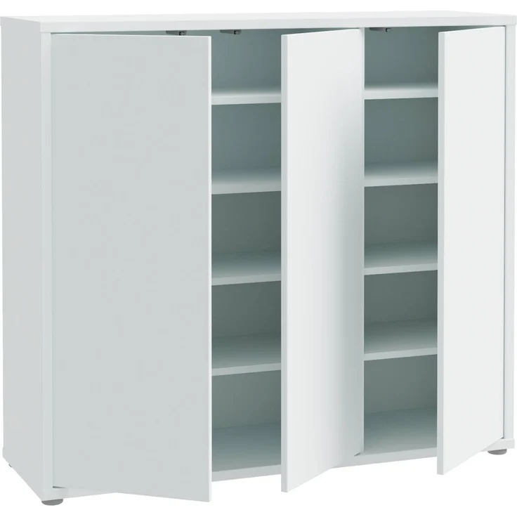 Schuhkommode >ALICE SPRINGS< 8 Böden, push to open, in Secret grey - 109,2x99,1x34,9cm (BxHxT) – Bild 5