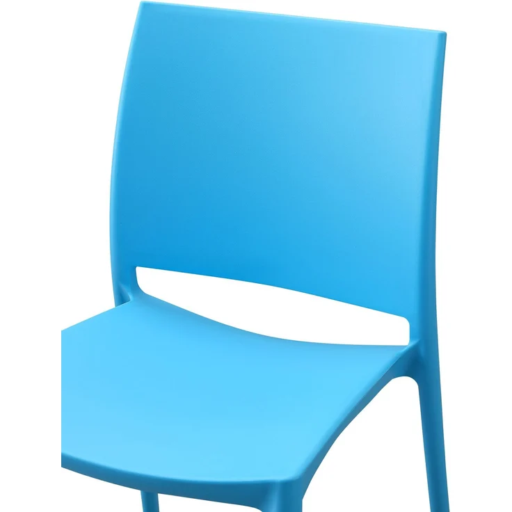 CLP Gartenstuhl Meton mit Lehne stapelbar wetterfest UV-beständig bis 150 kg,blau – Bild 7