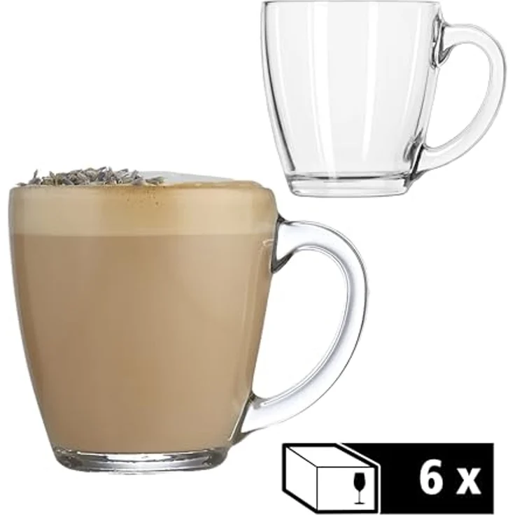 LIBBEY Gläser-Set Tasse -TAPERED-, 458 ml, Ø 10 cm, H: 10,5 cm, 6er Set, 6-tlg, Glas, hochwertig verarbeitet, im modernen Design – Bild 5