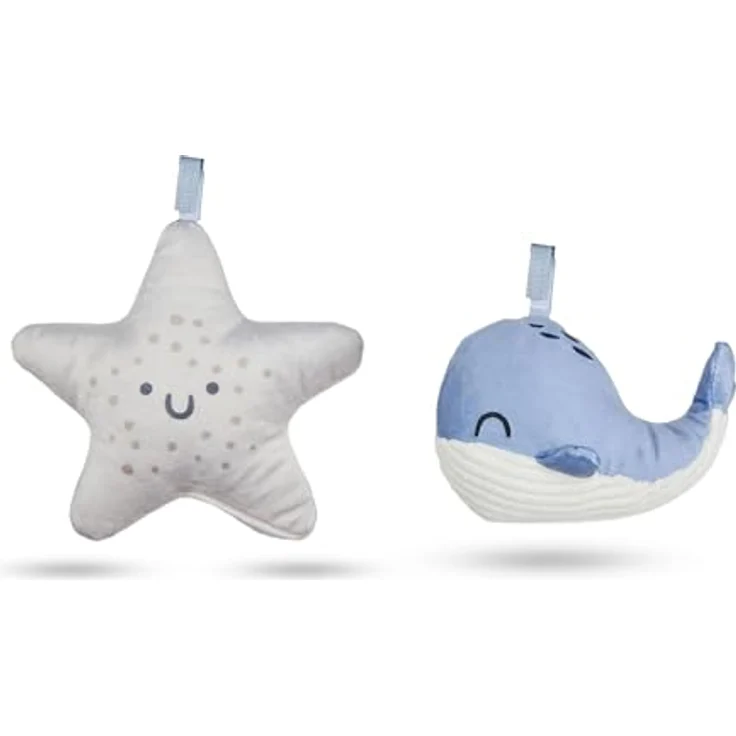 Kinderkraft MIMI NORDIC BREEZE Babywippe, Spielbügel mit 2 Spielzeuge, verstellbare Rückenlehne, Weiches Material, Minimalistische Skandinavisches Design, Zusammenklappbar, Blue – Bild 8
