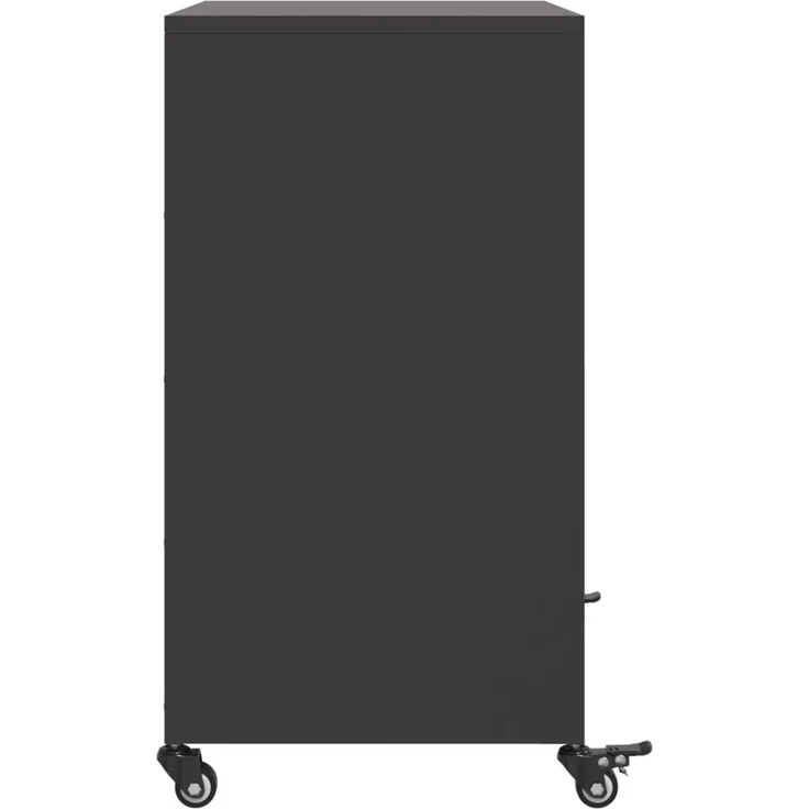 vidaXL Sideboard Schwarz 68x39x72 cm Stahl 846656 – Bild 6
