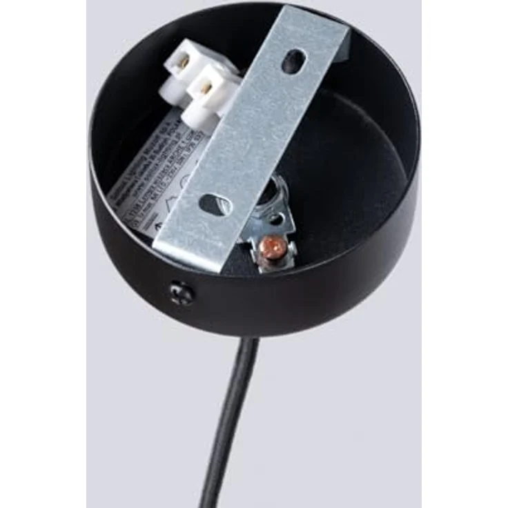 Sollux Lighting Pendelleuchte Arche 1, schwarze Pendelleuchte mit modernem Design und geripptem Stahlrohr, 120 cm Höhe – Bild 6