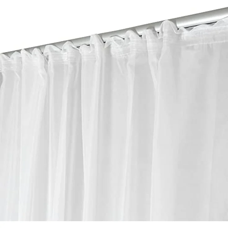 Haus und Deko Gardine Voile Dekoschal Gardine Emotion weiß Organza Vorhang Kräuselband weiß, Kräuselband (1 St), transparent, Polyester – Bild 4