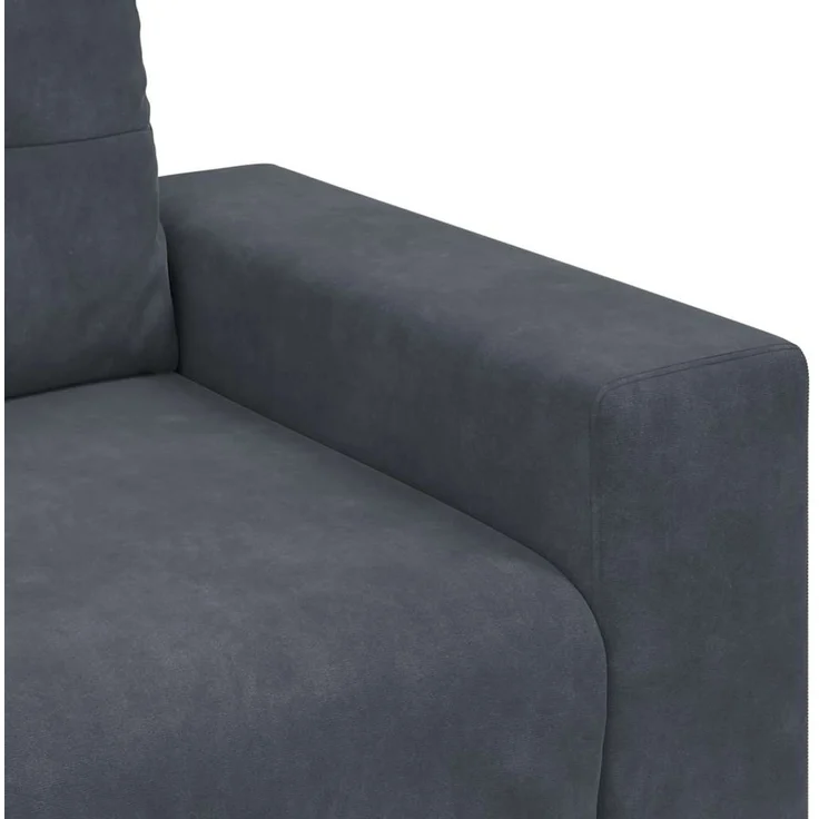 vidaXL 3-Sitzer-Sofa Dunkelgrau 220x78x80 cm Samt 4105135 – Bild 7