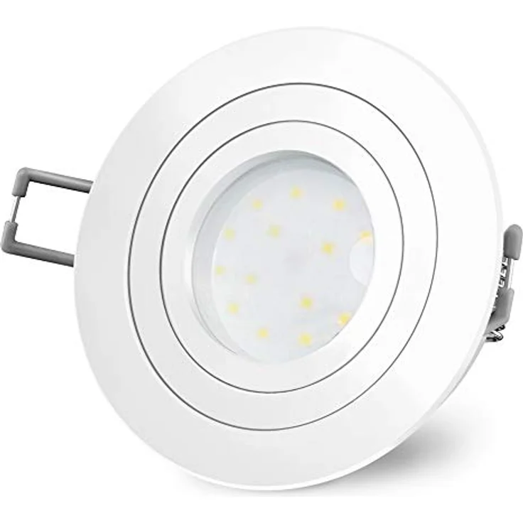 SSC-LUXon LED Einbaustrahler RF-2 runder Einbauspot weiss, schwenkbar flach mit fourSTEP Dim LED, Warmweiß – Bild 4