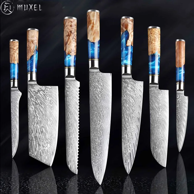 8 Inch Kochmesser extra scharf mit unikatem Holzgriff Das Allzweckmesser in der Küche