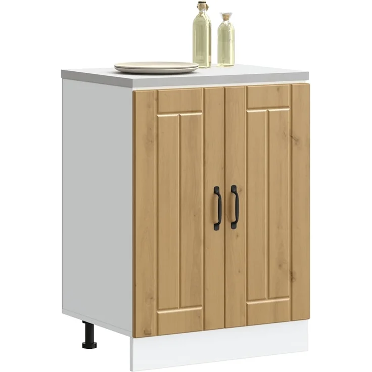 vidaXL Spülenunterschrank Lucca Artisan-Eiche Holzwerkstoff 853686 – Bild 2