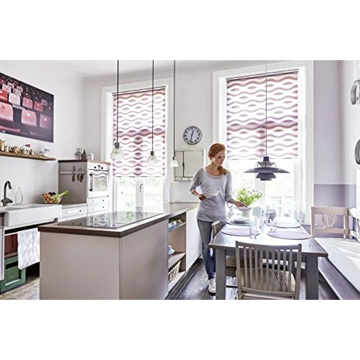 Lichtblick Sonnenschutzsysteme GmbH Doppelrollo Stockholm 100 cm x 150 cm (BxL) Altrosa Duo Rollo in extravagantem Stil; Klemm- und schraubbar; Lichtdurchlässig und blickdicht – Bild 3