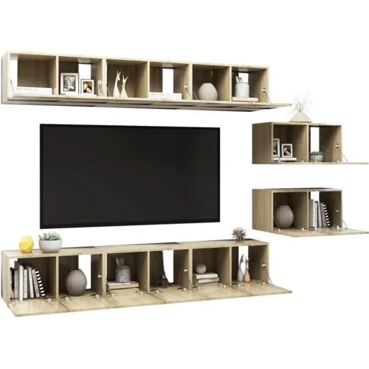 vidaXL TV-Schränke 8 Stk. Sonoma-Eiche Holzwerkstoff 3079042