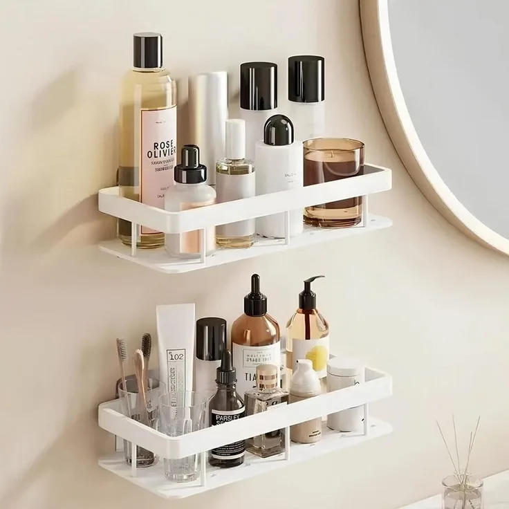 Athlix Duschregal 2 Stk. Duschablage Duschregal ohne Bohren Badezimmer Organizer