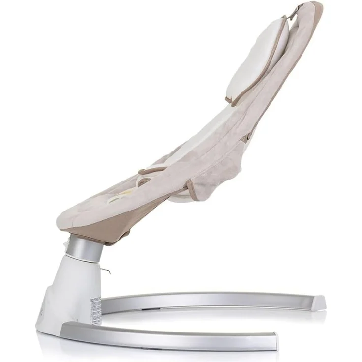 Chipolino Babywippe Brida, Fernbedienung Moskitonetz, Kissen, Plüschtiere, Timer beige – Bild 5