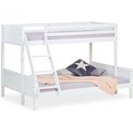 Kinderbett Etagenbett 90x200 und 140x200 Jugendbett Hochbett Weiß Holz inklusive Matratzen