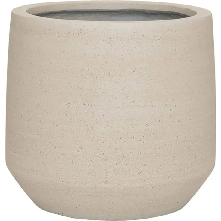 Pottery Pots Hartith Beige, gewaschenes Beige, Durchmesser 42 cm, Höhe 38 cm, Öffnung 33 cm