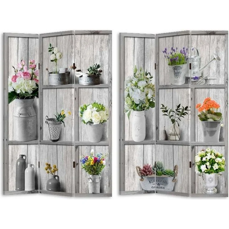 HTI-Living Paravent Paravent Flora (Stück, 1 St, 1 Paravent), Raumteiler Sichtschutz Trennwand – Bild 2