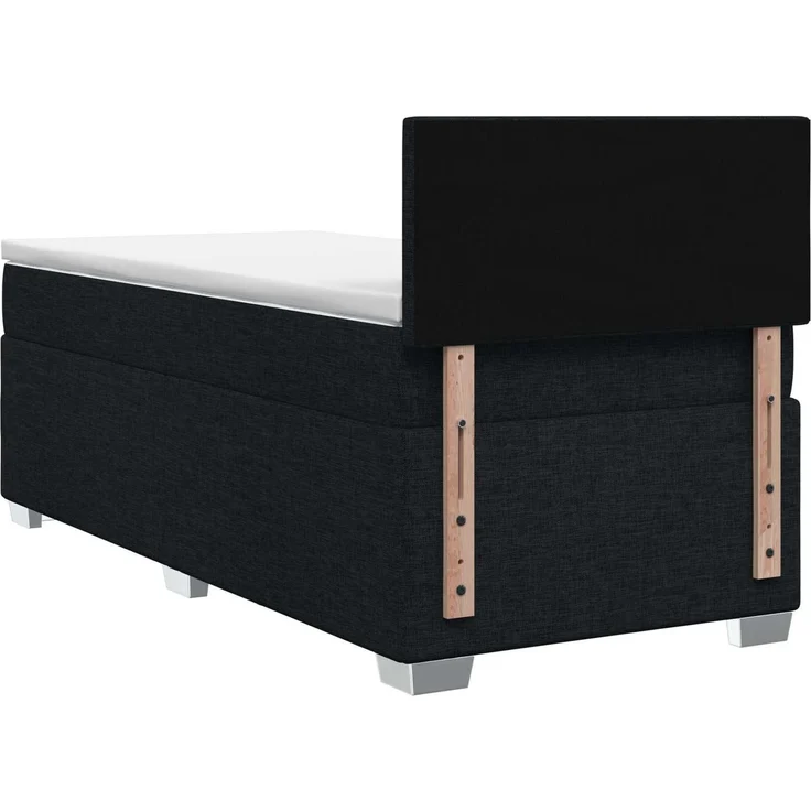 vidaXL Boxspringbett mit Matratze Schwarz 100 x 200 cm Stoff 3450413 – Bild 8