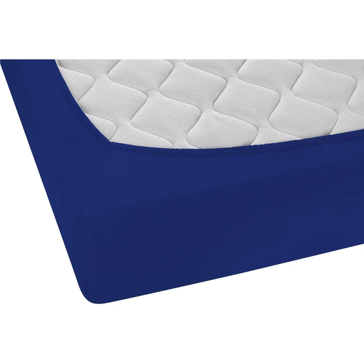 biberna Feinjersey-Spannbetttuch 0077144, saphir, 1x 90x190 cm - 100x200 cm – Bild 2