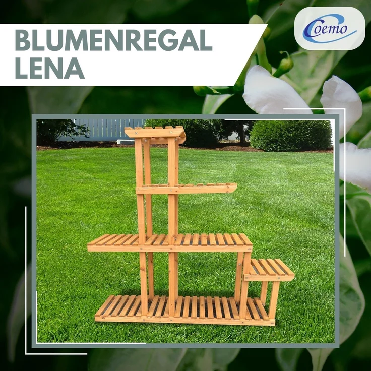 Coemo Blumenregal Lena Pflanzenständer mit 5 Ebenen Blumenständer Pflanzenregal – Bild 2