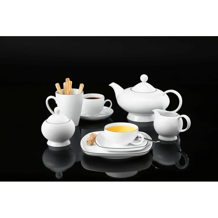 Kaffee-Obertasse 0,22 l Lido Black Line Seltmann Weiden Kaffeetasse - MikrowelleBackofen geeignet, Spülmaschinenfest – Bild 6