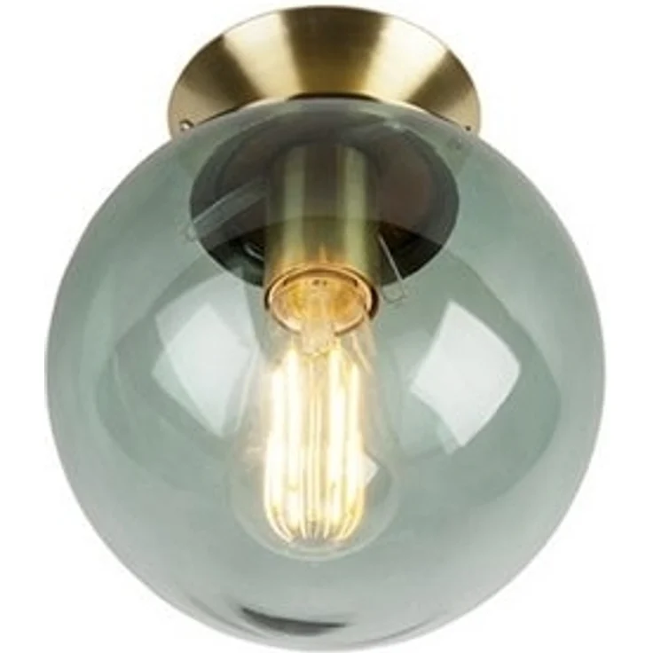 Qazqa Deckenleuchte Pallon, ohne Leuchtmittel, E27, Grün, Art Deco, Glas, 1-flammig – Bild 4