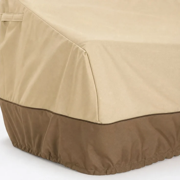 Outdoor-Sofa-Schutzhülle, 210D Oxford-Gewebe, Beige-Braun, 193 x 83 x 84 cm – Bild 3