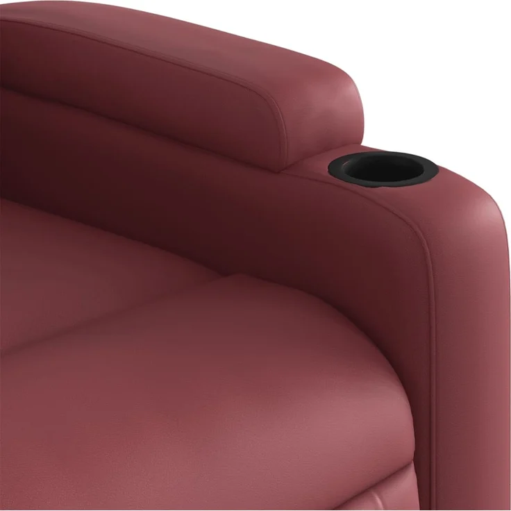 vidaXL Massagesessel Weinrot Kunstleder 372514 – Bild 8
