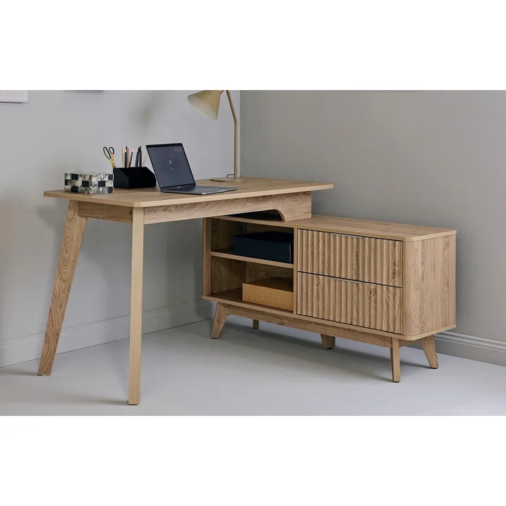 Jahnke Eckschreibtisch WAVE C 150 E (1-St), Eckschreibtisch, Fronten in Wellendesign, wechselseitig montierbar – Bild 11
