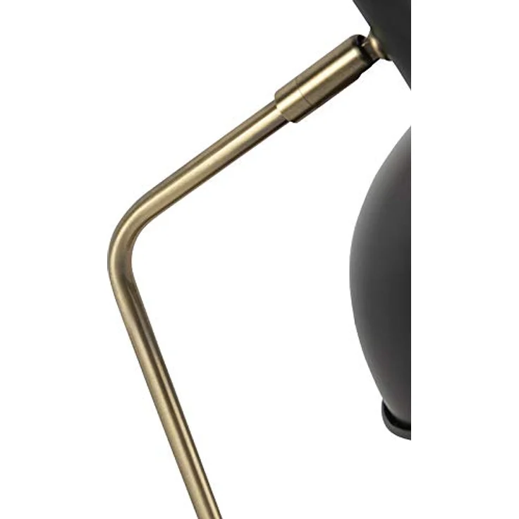 QAZQA Milou Tischlampe, Modern Retro in Schwarz mit Bronze, E14 Fassung, dimmbar, Metall, Höhe 38 cm – Bild 3