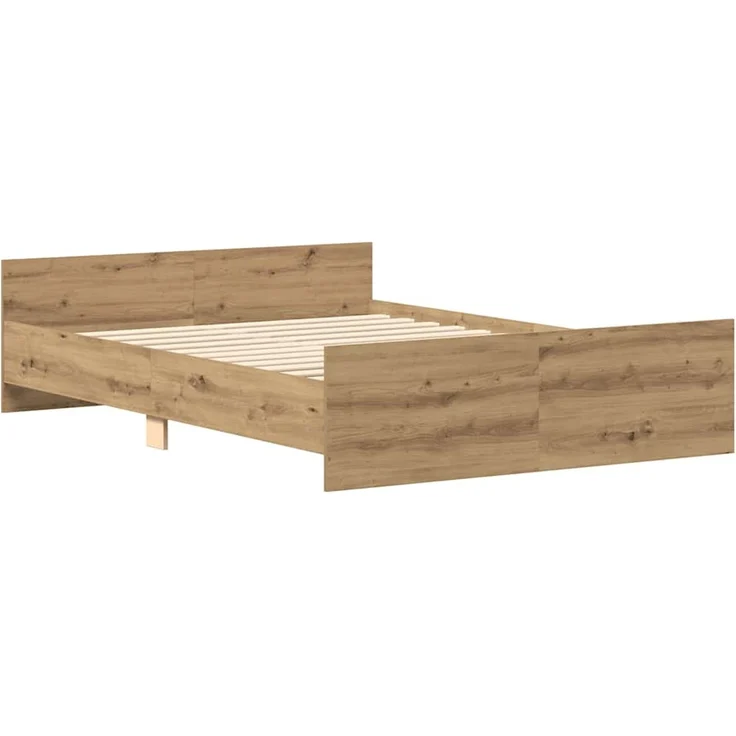 vidaXL Bettgestell ohne Matratze Artisan-Eiche 120x200cm Holzwerkstoff 3328733 – Bild 4