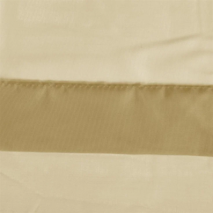 Transparente Bistrogardine Raffoptik mit Stangendurchzug in Voile, schlicht und modern in vielen verschiedenen Farben erhältlich (80 x 110 cm / beige - nude) – Bild 3