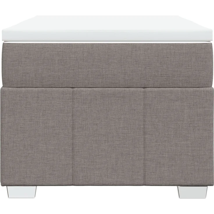 vidaXL Boxspringbett mit Matratze Taupe 80x200 cm Stoff 3285432 – Bild 4