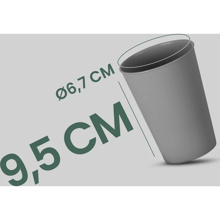 Becher Kunststoff - Mehrweg Grau 0,2L 8er-Pack – Bild 2
